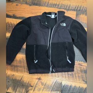 The North Face Black Jacket Denali with Silver Accents youth size  10-12